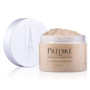 Almond Vanilla Sea Salt Exfoliating Body Scrub with Argan Oil & Vitamin E Booster, 225ml